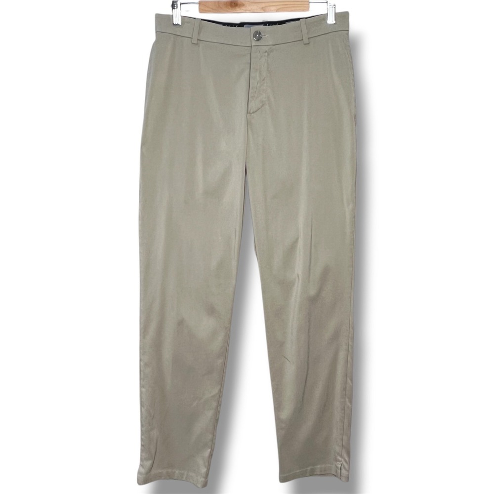 Nike Dri-FIT Golf Pants Khaki Flat Front Mens Size 32x32 Athletic‎ Performance